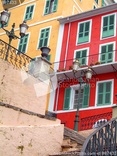 Image of colorful buildings Bastia Corsica France