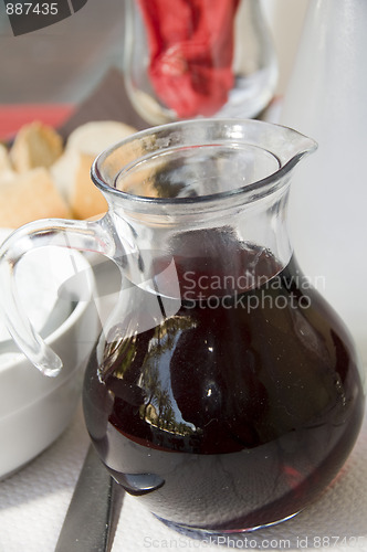 Image of carafe red wine ajaccio corsica