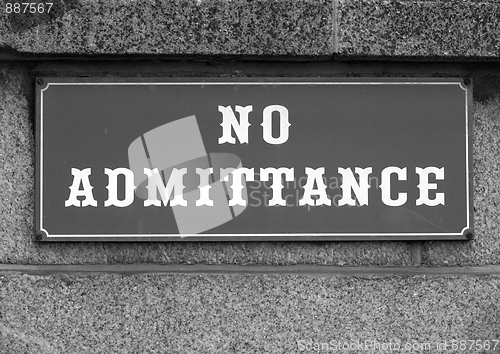 Image of No admittance sign