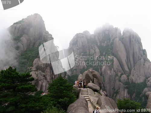 Image of A pathway in Yellow mountain, China