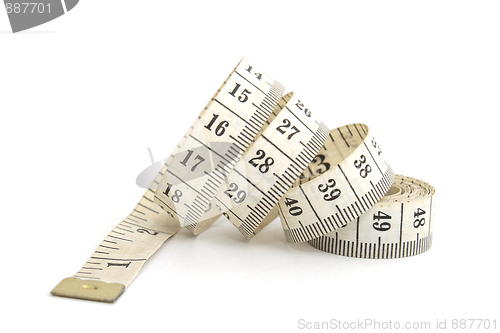 Image of Measuring tape isolated on white