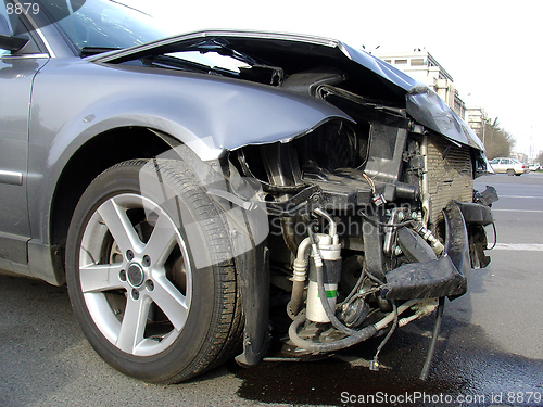 Image of Car Destroyed In A Crash