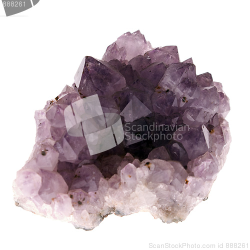 Image of large amethyst on white