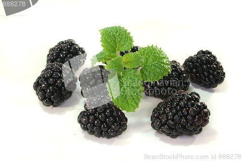 Image of Blackberries with lemon balm