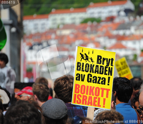 Image of protesting fore Gaza