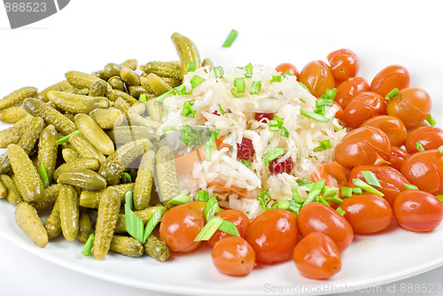 Image of Marinated vegetables closeup