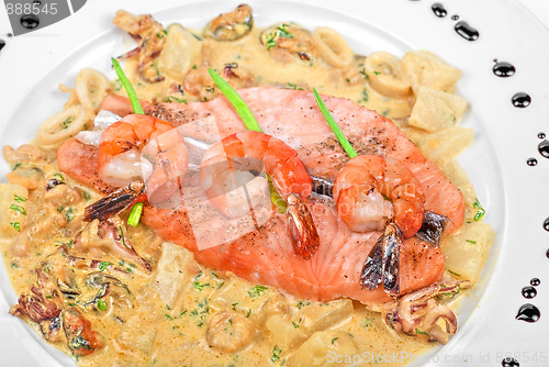 Image of Salmon fish and seafood