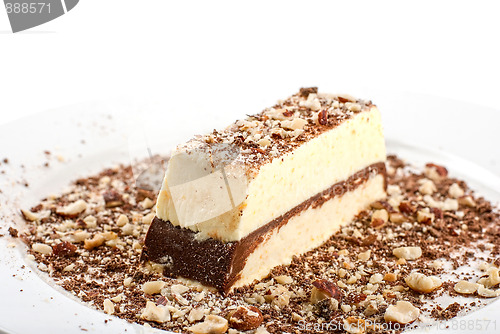 Image of chocolate cake with nuts