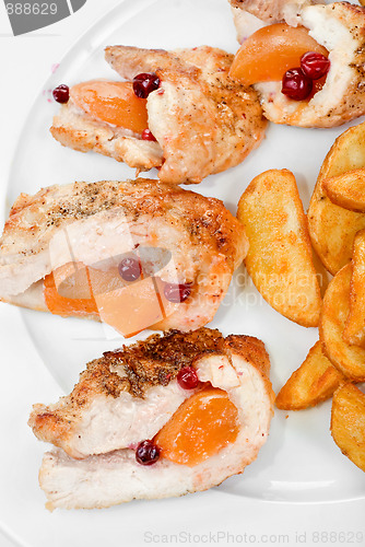 Image of Roast chicken meat and potato