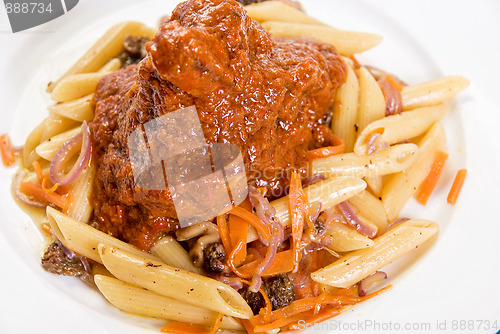 Image of Macaroni with lamb meat