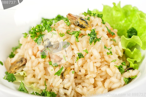 Image of risotto with seafood