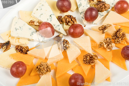 Image of Cheese and grapes