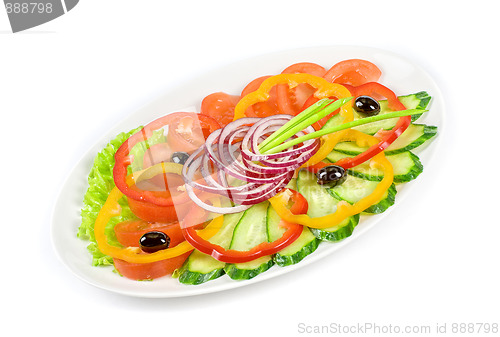 Image of sliced vegetables at the dish