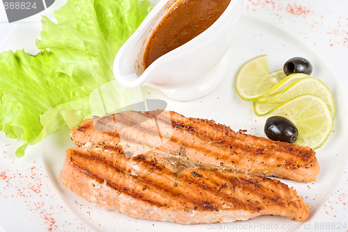 Image of Grilled salmon steak