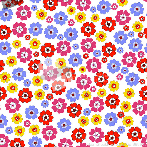 Image of Seamless floral vivid pattern