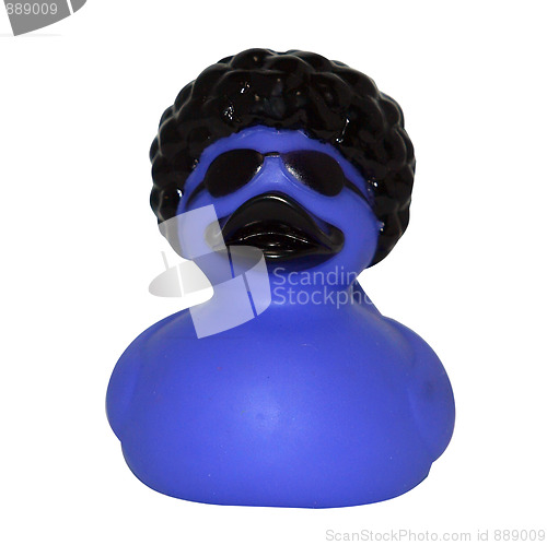 Image of Funky Blue Rubber Duck