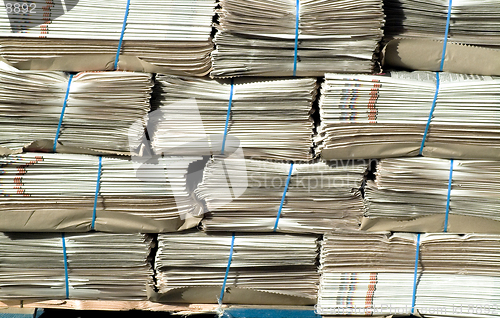 Image of Bundles of newspapers
