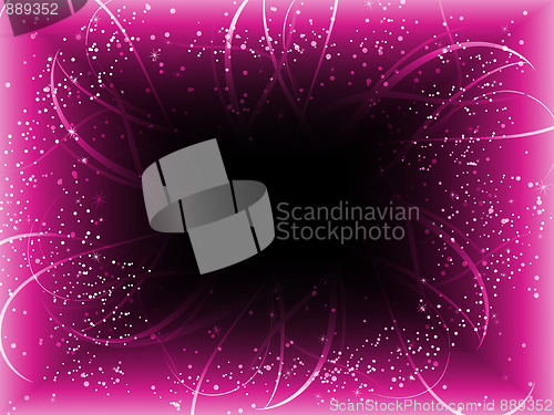 Image of Infinite Perspective Pink Stars Background.