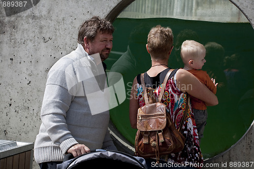 Image of Family visiting zoo