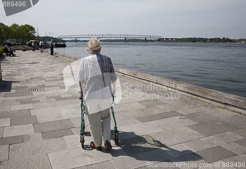 Image of Elderly with walker