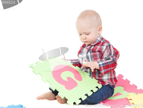 Image of Little boy in studio