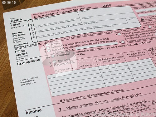 Image of Tax form