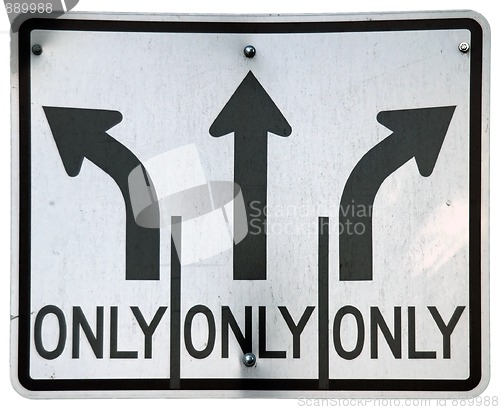 Image of Left/Straight/Right Turn Lanes