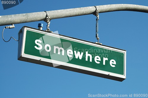 Image of Somewhere sign