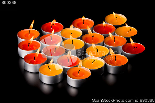 Image of flaming candles 