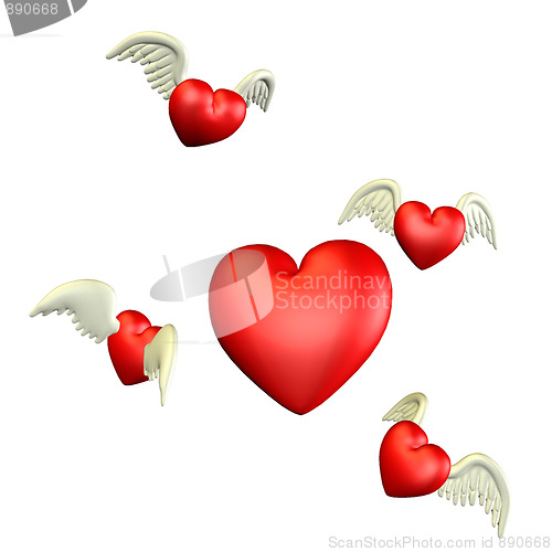 Image of flying hearts 