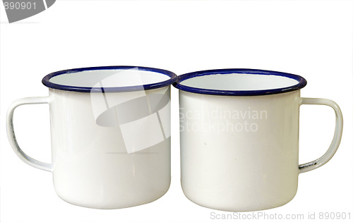 Image of Two Enamel Mugs