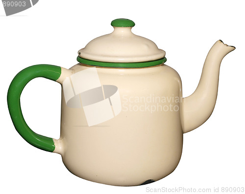 Image of Old Enamel Teapot