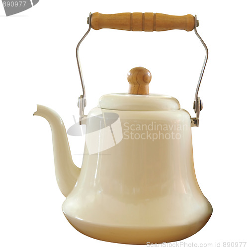 Image of Antique Enamel Kettle 