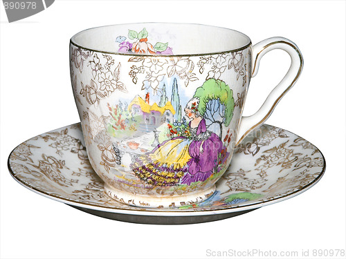 Image of Antique Cup and Saucer