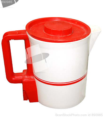 Image of Red and White Electric Jug 