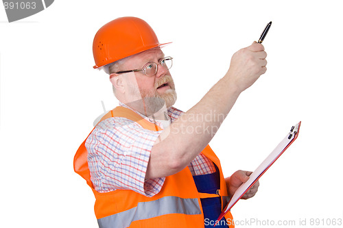 Image of Construction engineer giving instructions