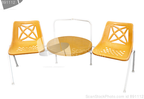 Image of Yellow Picnic Table 