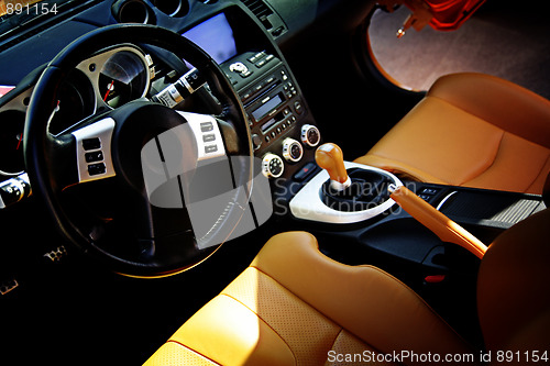 Image of Modern sport car interior