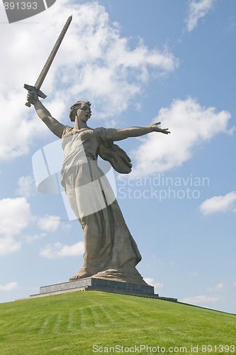 Image of Monument Motherland calls in Volgograd, Russia