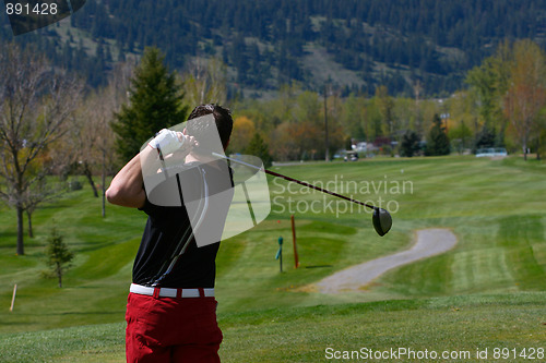 Image of Male golfer