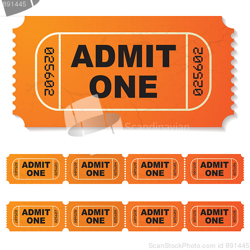 Image of admit one ticket