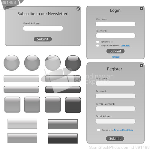 Image of Silver Web Template