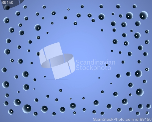 Image of drops frame on blue