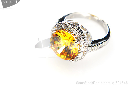 Image of Ring with orange stone