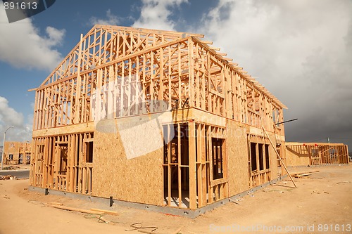 Image of Abstract Home Construction Site