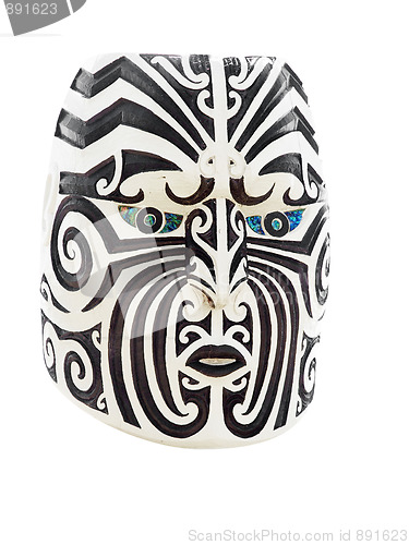 Image of Wooden Maori Face 