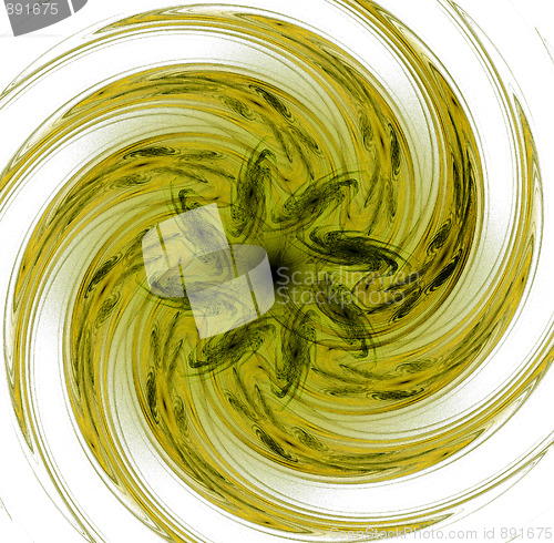 Image of Yellow Fractal Spiral