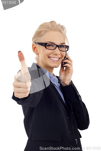 Image of woman on the phone
