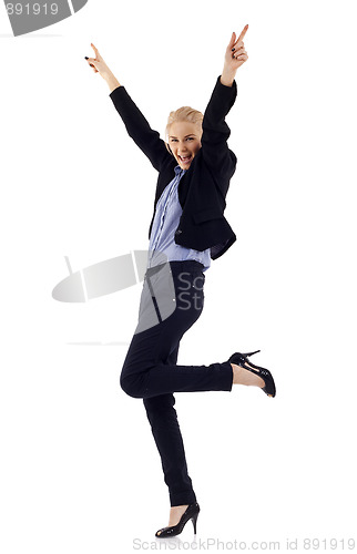 Image of woman celebrating success