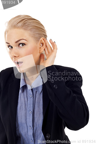 Image of woman listening gossip